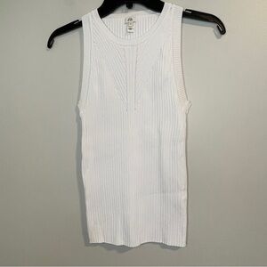 River Island White Ribbed Tank Top 6